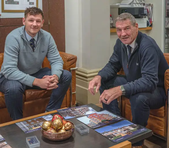 Tony and George from Maxgate Properties meeting at their office in Brewery Square, Dorchester.